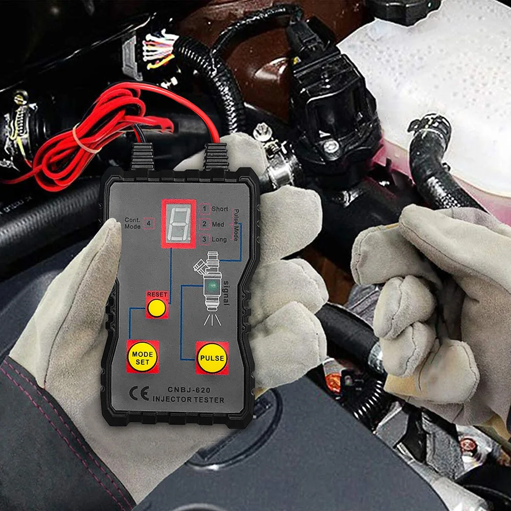 Injector Flush Cleaner Professional Car Fuel Injector Tester Fuel System Scan Tool 4 Pluse Mode Automotive Cleaning Tool Kit fuel injector tester
