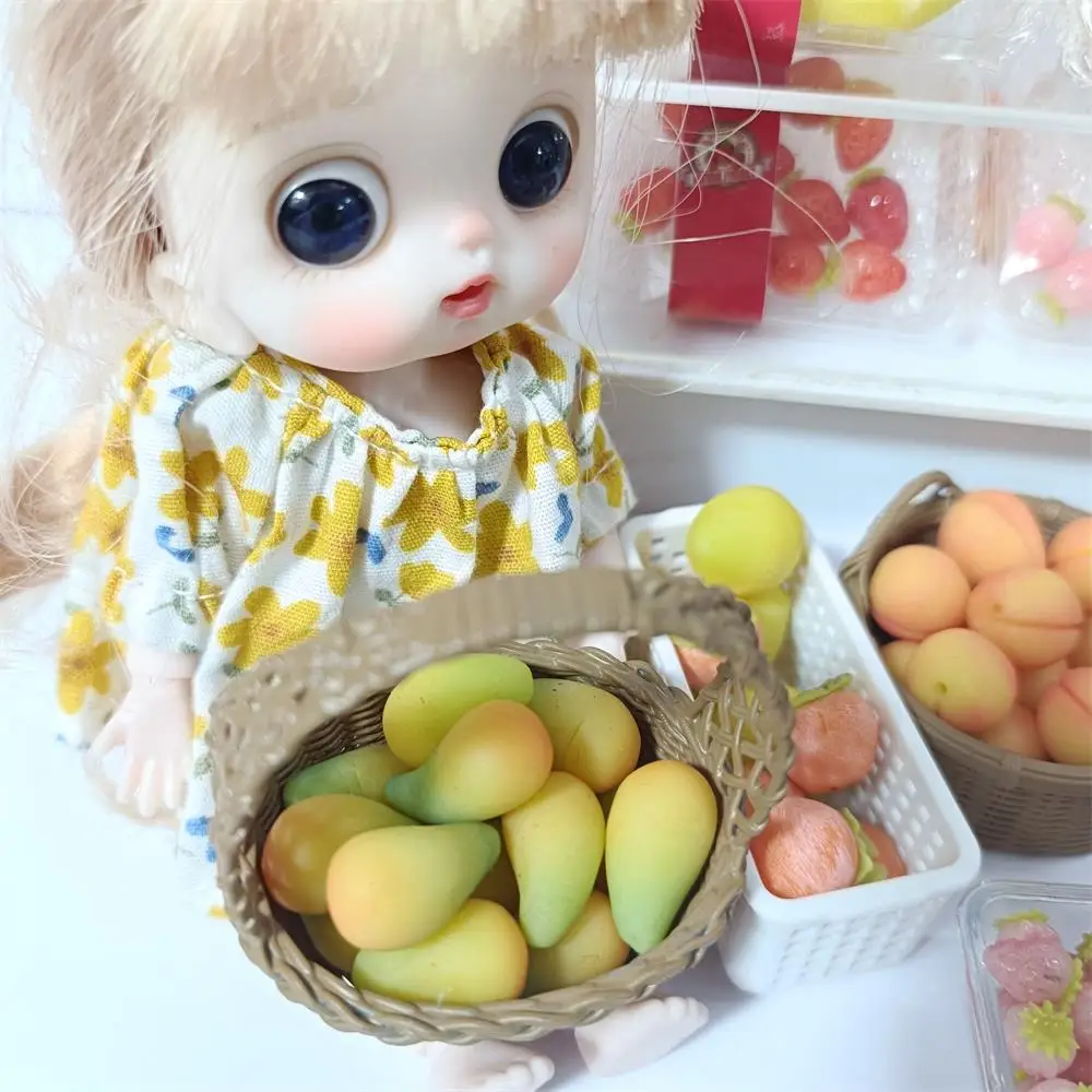 NEW 1/6 Clay making Miniature Fruit for ob11 blyth Barbies Dollhuose Accessories Kitchen Play Toys dolls accessory