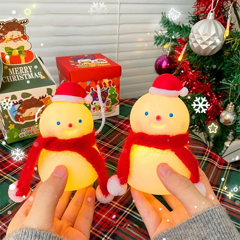 

Professional Christmas Night Light Home Decorative Christmas Creative Snowman Night Light Portable Snowman Christmas Lamps