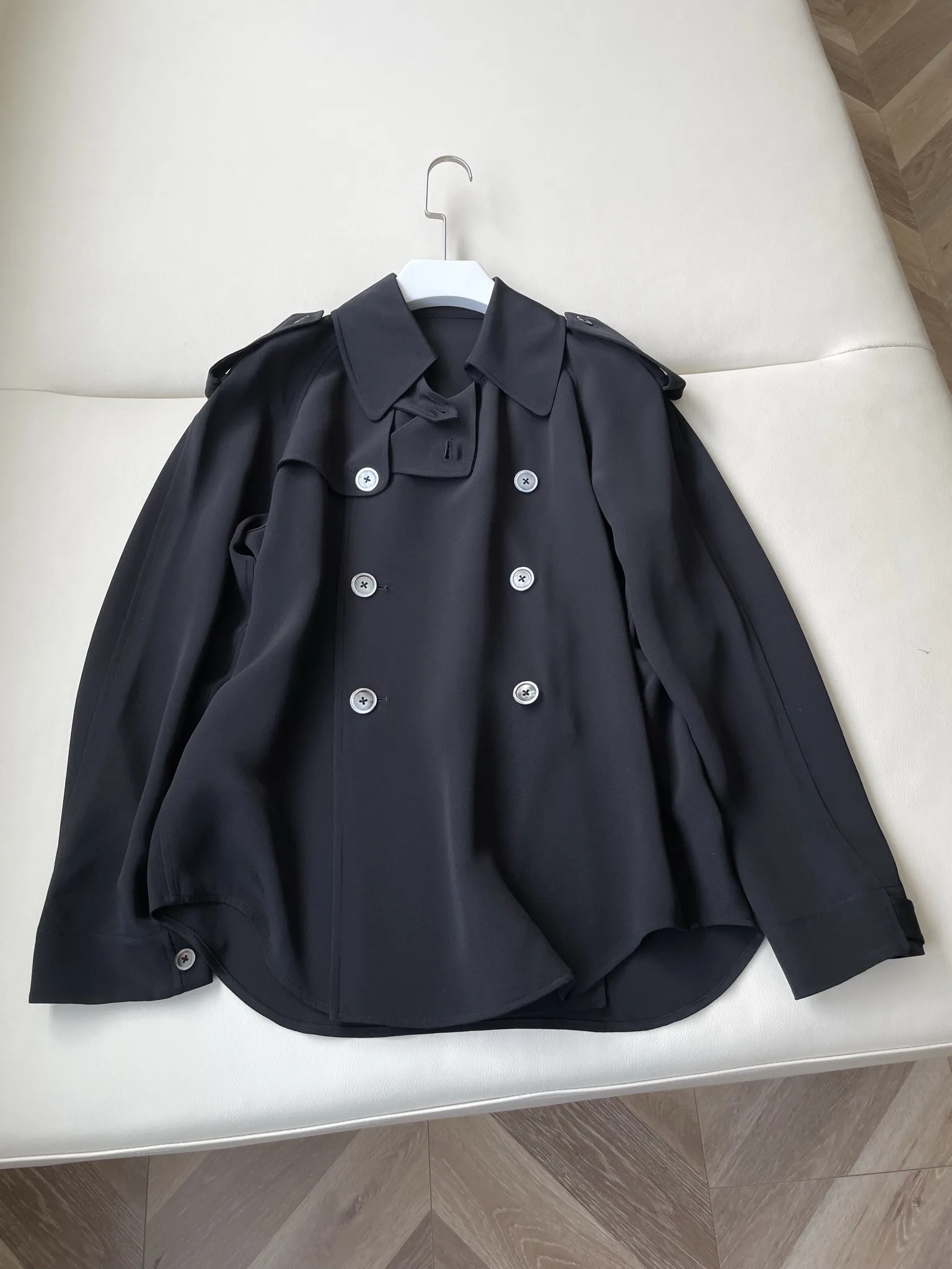 

Short shirt coats are thick and drape very well