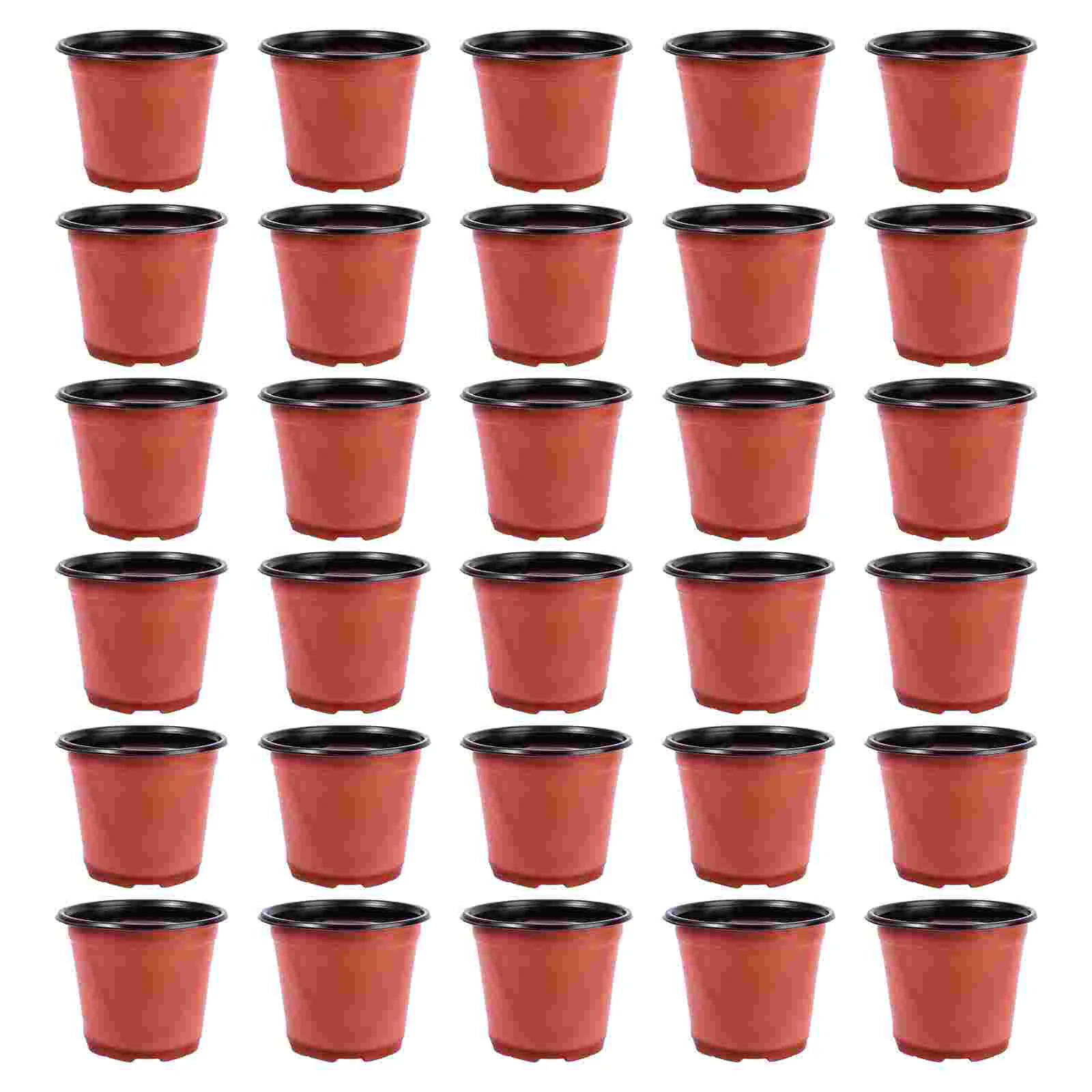 

30pcs Flower Pot Flexible Nursery Pot Container for Plants Vegetables Succulents Diameter 150mm
