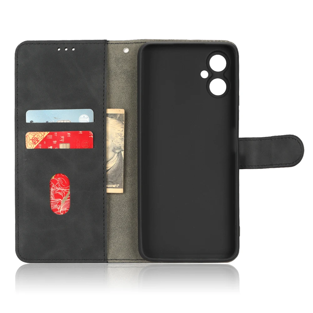 Flip Leather Wallet Book Cover with Magnetic Closure