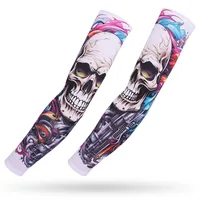 Running Arm Sleeve,Fishing,Driving,Cycling,3D Tattoo Sleeves,Plus Size,Summer UV Sun Protection,Sports Basketball Elbow Pad, 2