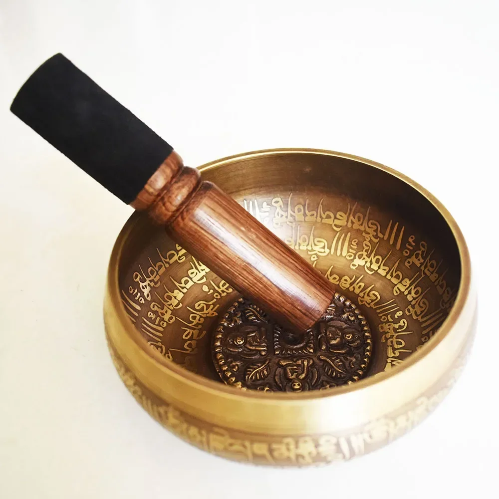 4 Buddha Mantra Singing Bowl Top Sound Tibetan Bowls for Yoga Relaxation Meditation Fengshui 3