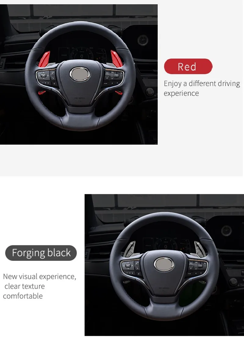 Real Carbon Fiber Steering Wheel Paddle Shift For Lexus ES IS UX Shift Paddle Extension Shifter