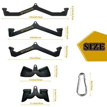 Home Gym Fitness Lat Pull Down Bar LAT Pulldown Attachments for Cable Pulley System Machine Back Tricep Bar Strength Training 2