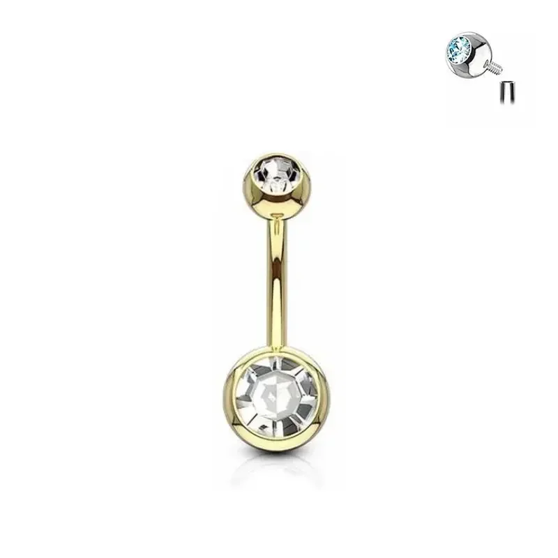 Warrior Piercing Nombril Banane Nombril Titane Stérile 14g (1,6mm) Piercing Corporel Barre Unique Ptd-01 12mm