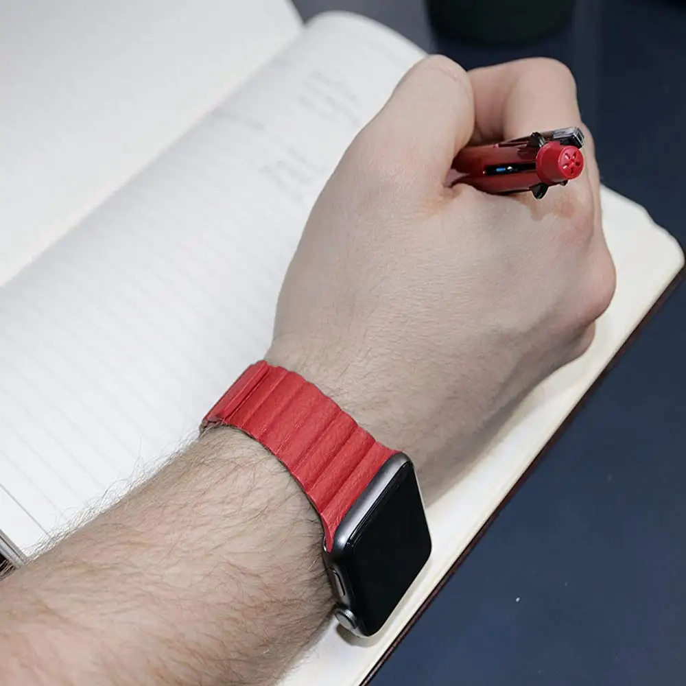 Elegant Leather Loop Strap with Magnetic Closure