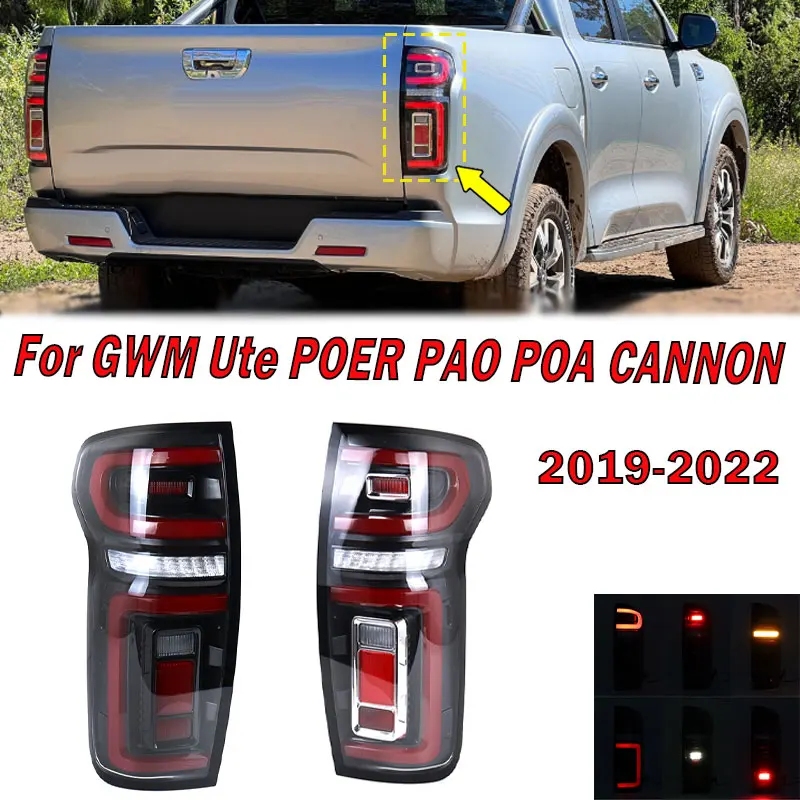 

Car Accessories For GWM Ute POER PAO POA CANNON CANNON-L CANNON-X 2019-2022 Pickup Tail Light Great Wall Auto Taillight Assembly