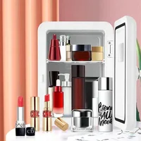 12V/110V/220V Multifunction Mini Refrigerator Cosmetics Mask Beverage Cooler  Makeup Compact Dormitory Cooler for Car Home 2