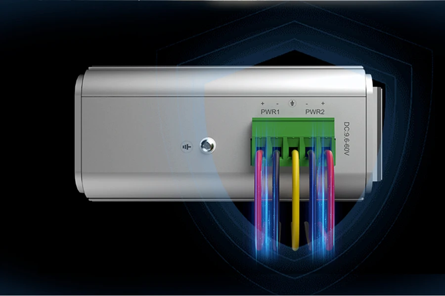 5 /8 Ports With 10/100/1000Mbps Industrial Gigabit Ethernet Switch Lighting Prot