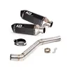 51MM For CFMOTO NK400 650NK Motorcycle Exhaust Pipe Escape Mid Link Pipe Muffler Connect Tube Slip On Stainless Steel All Year