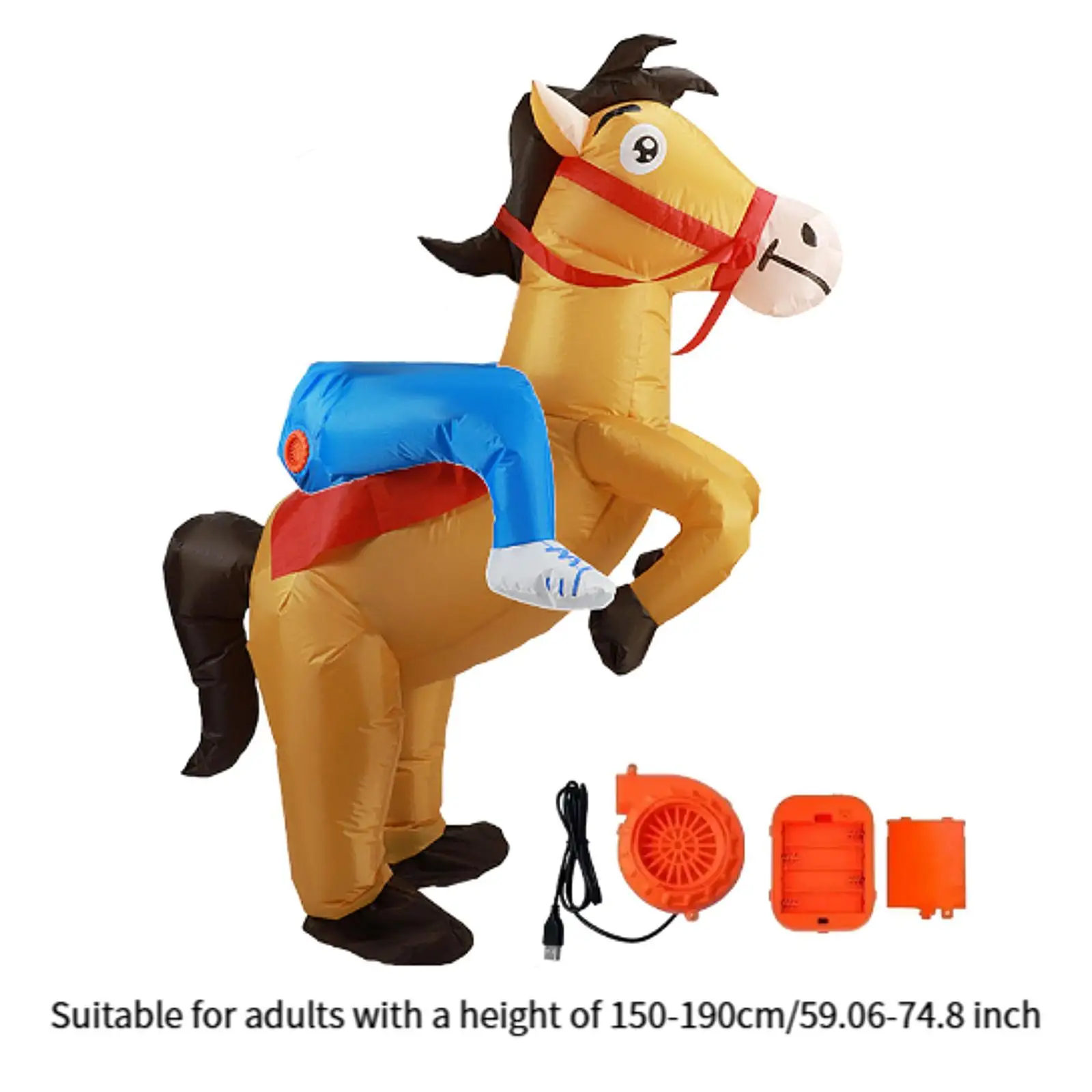 Inflatable Horse Riding Costume Funny Festival Party Cosplay Outfit Halloween Christmas Novelty Inflatable Costume Premium