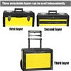 Tool Box Storage Professional Big Metal Removable Three-layers Alloy Tool Box Workshop Storage Hardware Electrician Product 4