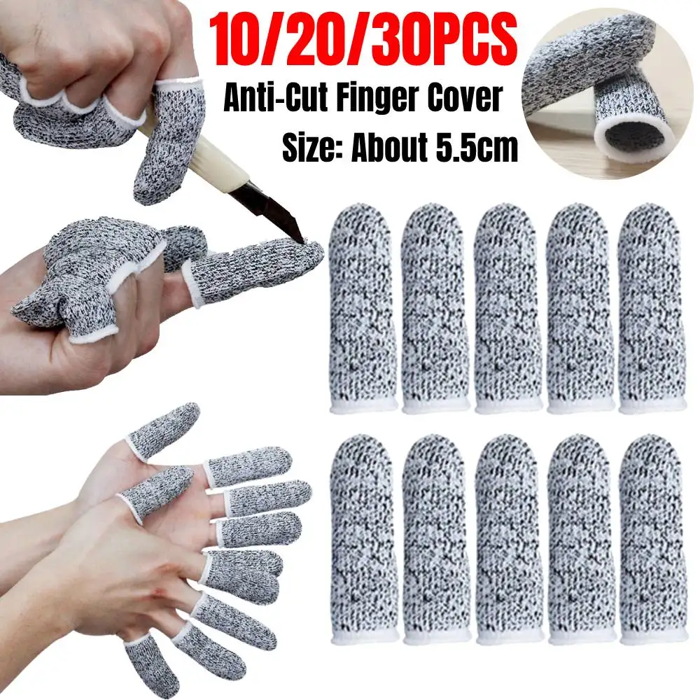 102030pcsCutResistantFingerCotsFingerSleeveProtectorsReusable