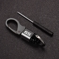 Premium Adventure Motorcycle Keyring with Braided Rope Keychain (Black)