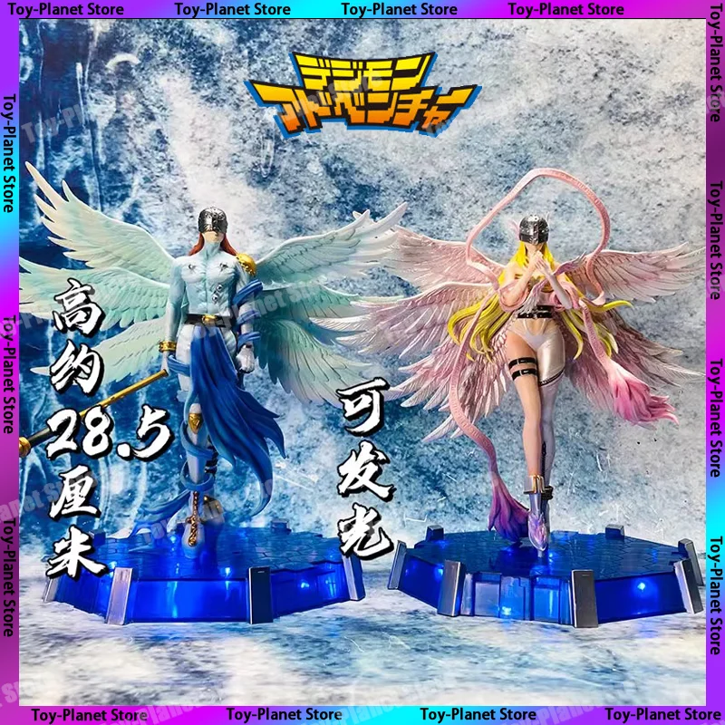 

28cm Anime Digital Monster Figure Angewomon Angemon Action Figures Model Statue Figuras Figuarts Figurine Gifts Toys