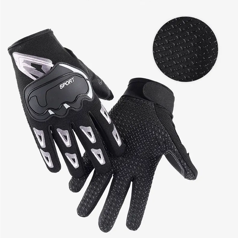 Motorcycle Full Finger Gloves For Men Women Shockproof Non-slip Outdoor Fitness Cycling