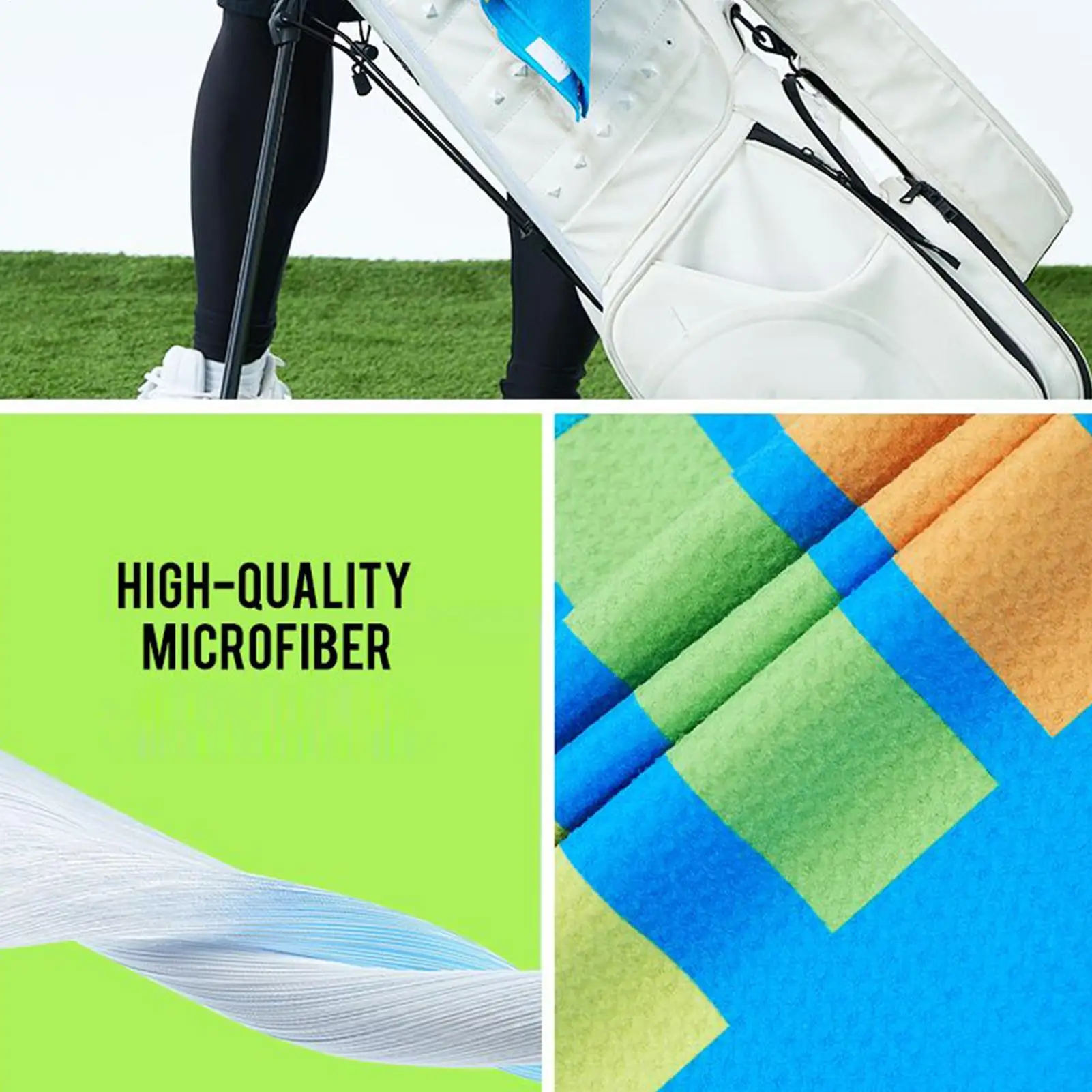 Golf Swing Station Towel Double-sided Putting Guide Club Positioning And Path Towel Chipping / Pitching Training Mat For Golf