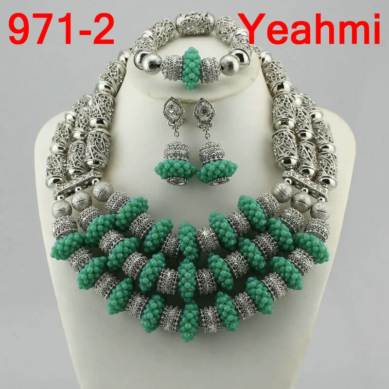 Amazing african beads jewelry set chain women Nigerian