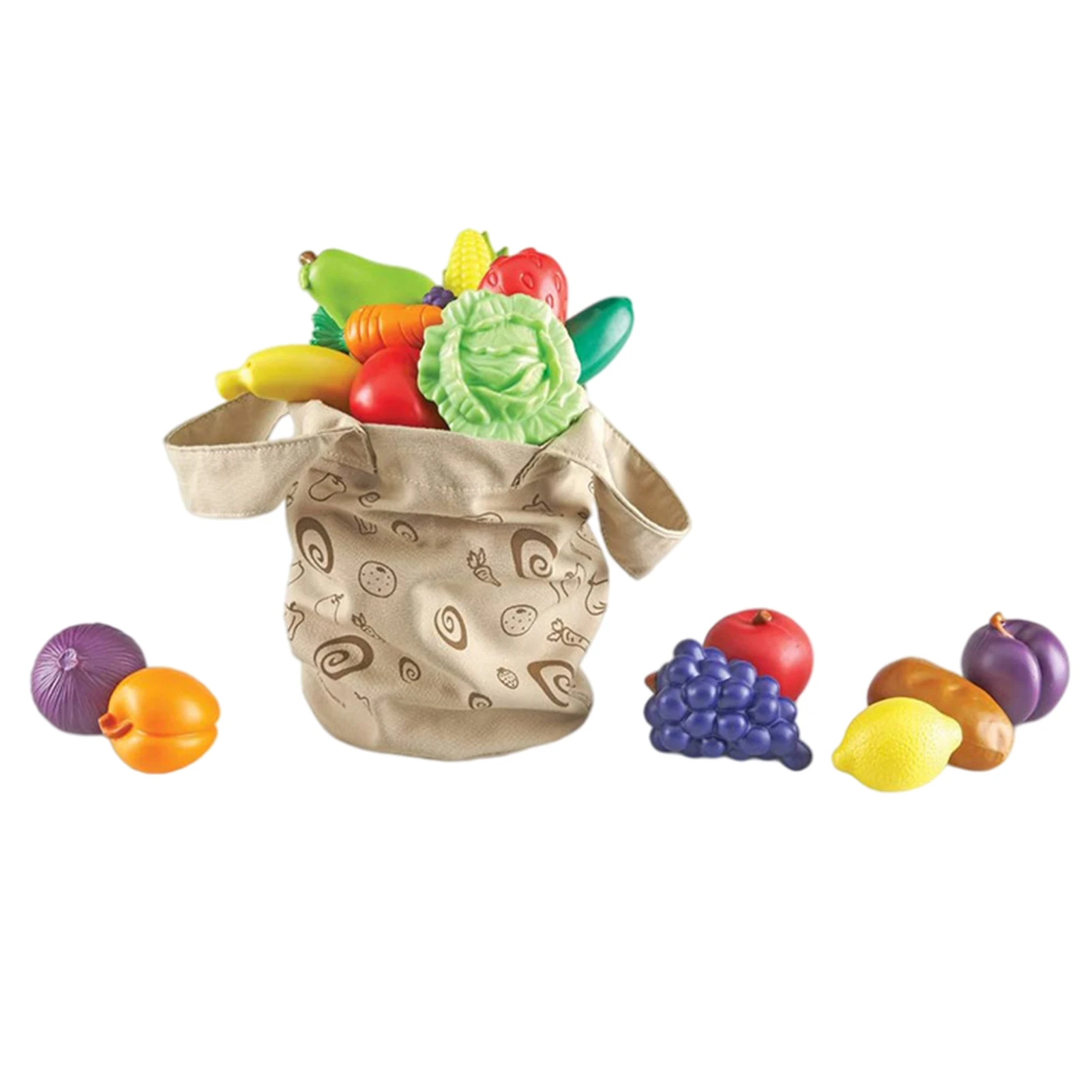 Soft Play Food Set For Kids Kitchen Assorted Toy With Fruits And