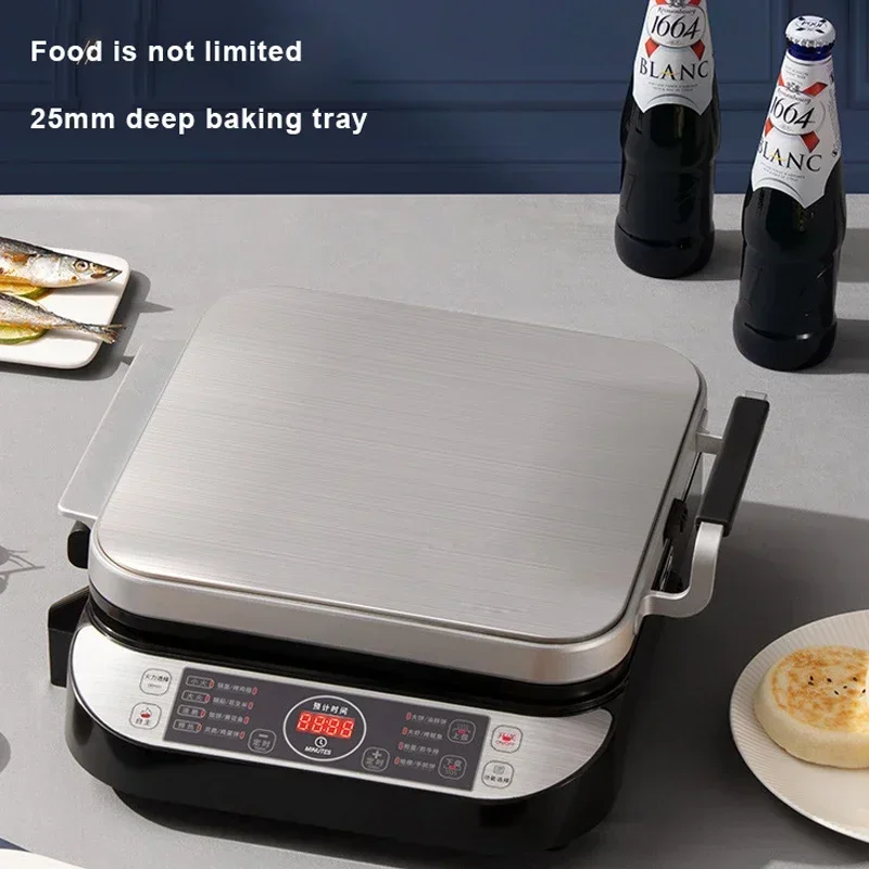 FD431 Electric Pancake Grill Removable and Washable Double-sided Household Enlarged Deepened Breakfast Machine Grill Pancake Pan 6