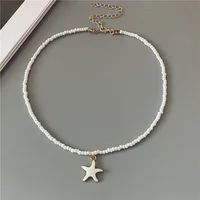Spring Summer Necklace for Women Girl Cute Romantic Starfish Short Neck Jewelry Party Wedding Necklace Wholesale - Image 2