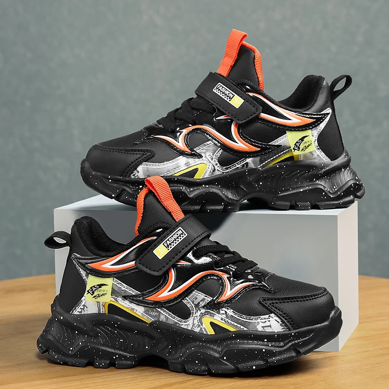 

Spring Autumn Kids Shoes Boys Sneakers Breathable Patchwork Hook Sport Running Children Shoes Girls Casual Sneakers Size 28-39