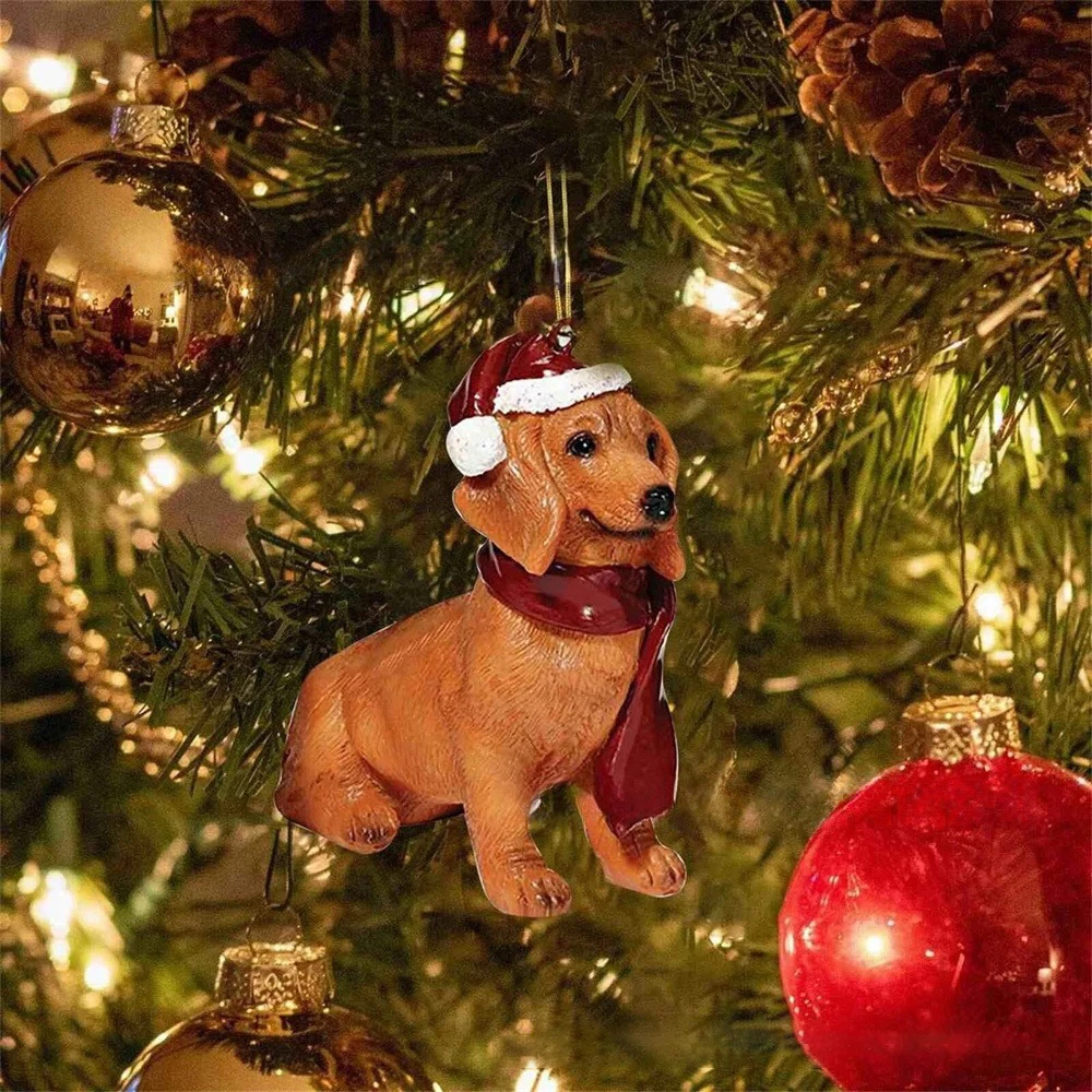 

Идеально подходит для украшения помещения фотообои идеально подходит для рождественской елки, собаки, украшения для рождественской елки, подвеска