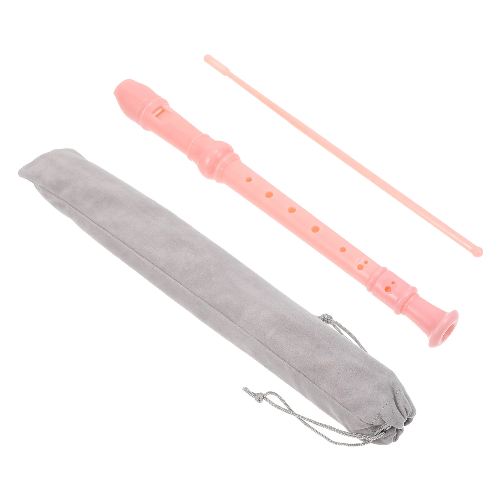 

1 Set Flute Music Playing Wind Instrument Soprano Descant Recorder (Pink)