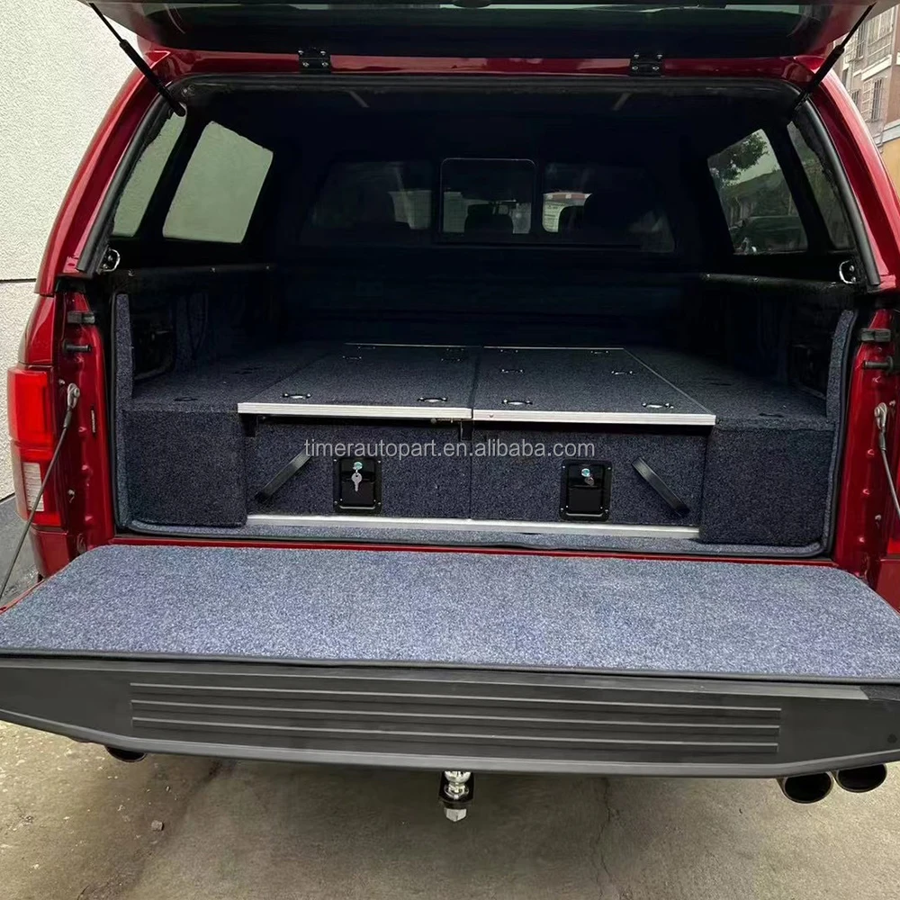 Hot selling Custom Pickup Truck Slide Out Storage Suv Box Black 4Wd Car  Rear Waterproof Ute Drawers Ford F150 Rear Drawer System - AliExpress