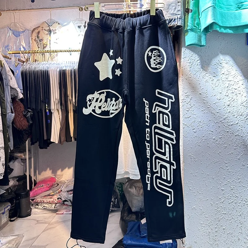 

Black star print sweatpants