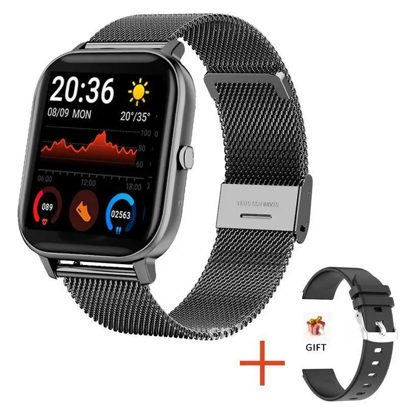 

Смарт-часы P8 с Bluetooth, пульсометром, тонометром, цветным экраном