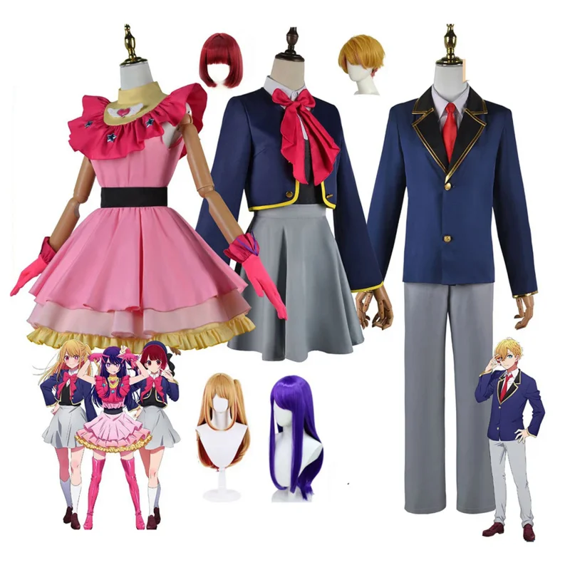 

Anime Oshi No Ko Ai Hoshino Cosplay Arima Kana hoshino Rubii Role Play Costume Campus Girl Uniforms Dress Wig Suit 2023