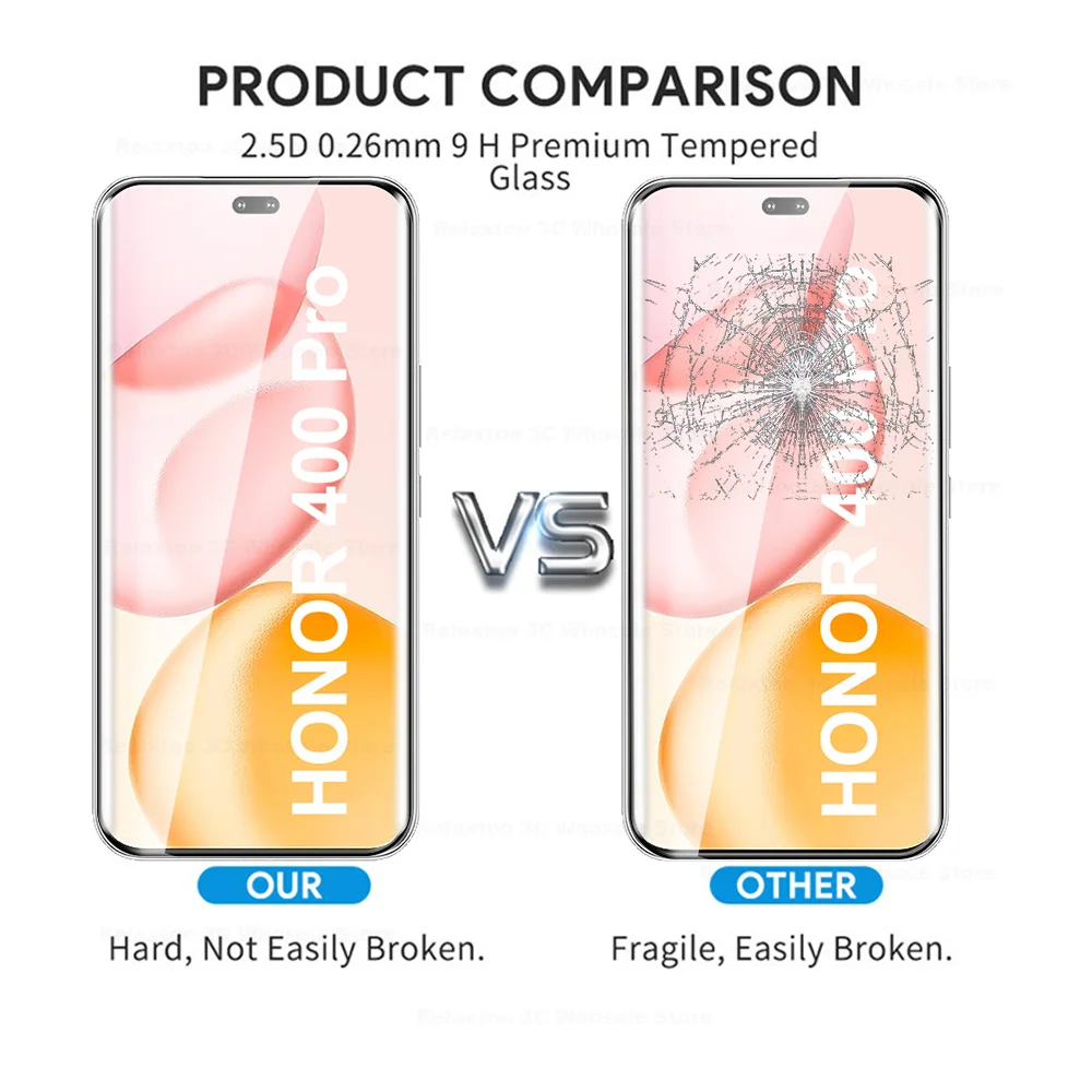 Premium 2-in-1 9D Curved Tempered Glass Screen and Camera Lens Protector, 6.7-Inch