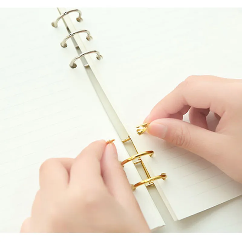 Metal Plated Loose Leaf Book Binder Hinged Ring Binding Rings Nickel Desk Calendar Circle 3 rings For Card Key Album metal ring binder,metal binder ring,book binding supplies