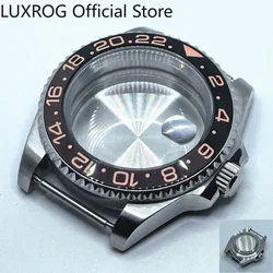 Stainless Steel 40MM Black Blue Ceramic Insert Watch Case - FIT NH35 NH36 Case (120)