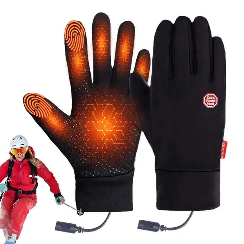 

Motorcycle Hand Warmer Heated Ski Gloves 1 Pair Rechargeable Fleece Thermal Gloves Cycling For Motorcycling Supplies