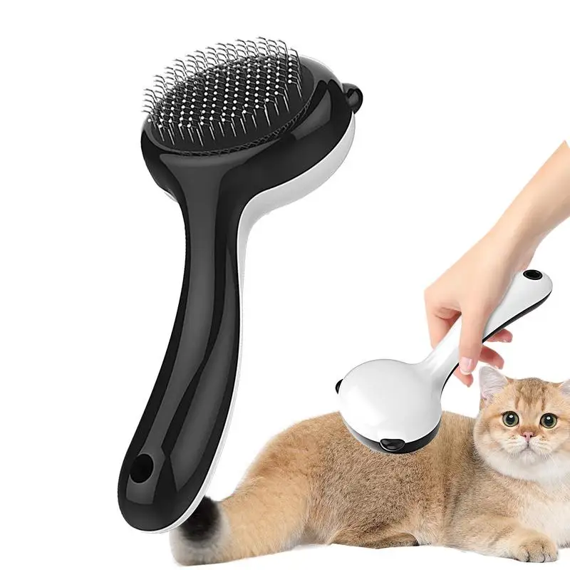 

Pet Cat Comb Pet-Friendly Hair Grooming Tool Self-Cleaning Hair Comb & Remover with Comfortable Handle Suitable For Dogs & Cats