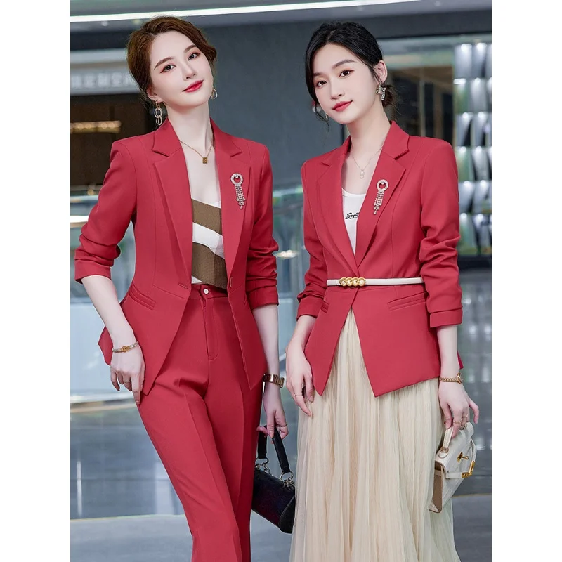 

Long Sleeve Solid Color Fashion Slim Fit Slimming Graceful Suit Jacket White Collar Office Wear Formal Wear Work Uniforms