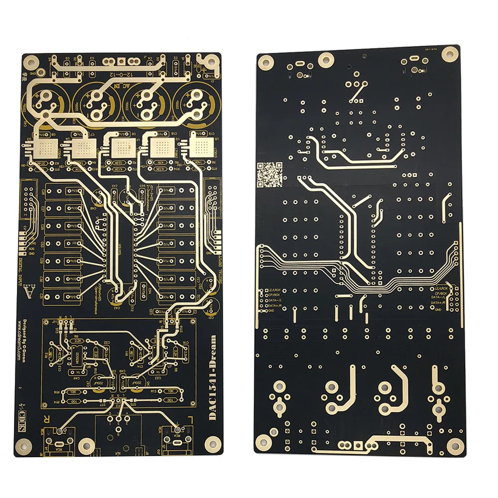 Ouro-chapeado Decodificação Placa Fio de Ouro Versão Pcb Tda1541