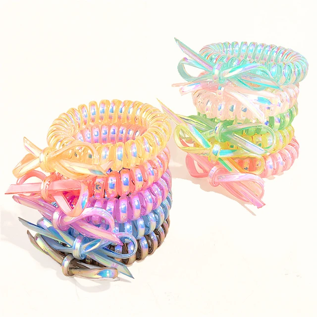 Color Telephone Line Scrunchies Hair Rope: The Perfect Hair Accessory for the Fashionable Woman