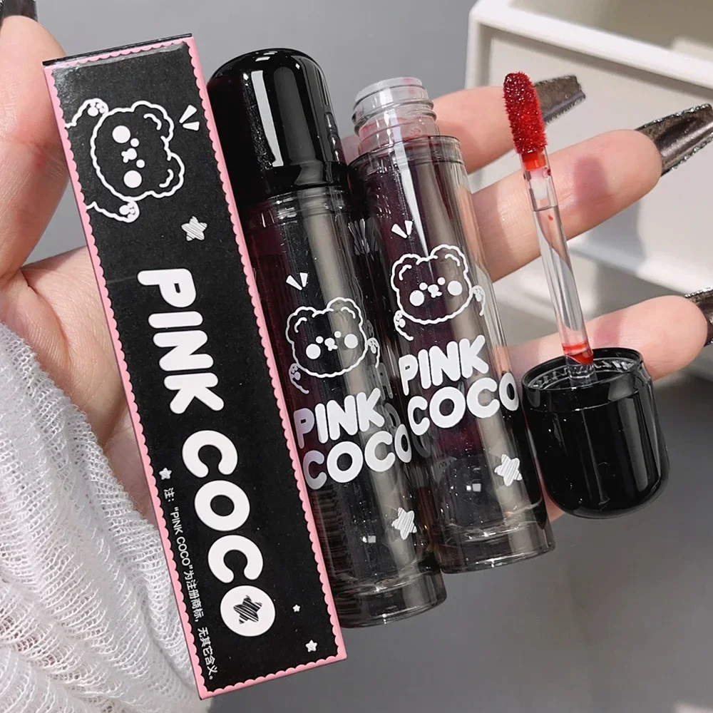 Dark Red Brown Mirror Lip Glaze Water Light Moisturizing Non-stick Cup Highly Pigmented Red Liquid Lipstick Lips Makeup Cosmetic lip gloss lip makeup lip glaze