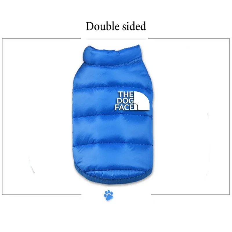 Double sided dog jacket, warm winter clothing for small and medium-sized dogs, Chihuahua vest, soft clothing for puppies