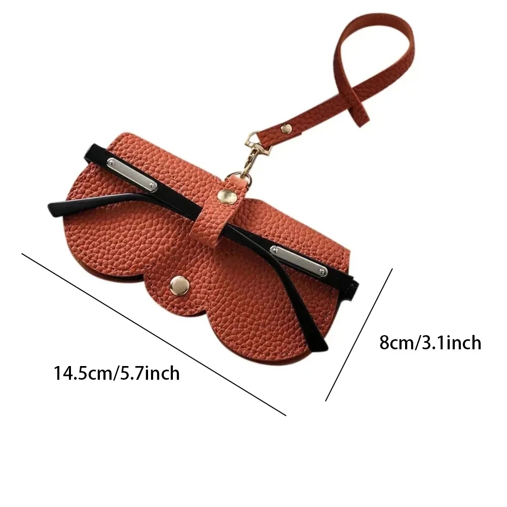 PU Sunglasses Bag Portable Eyeglass Case Sunglasses Protection Cover Cute Eyeglass Clip Simple Bag Pendant 1Pc glasses case,glasses storage bag