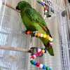 Parrot Bites Toy Wood Beads Bird Swing Fuuny Wear-resistant Spiral Ladder for Home 1