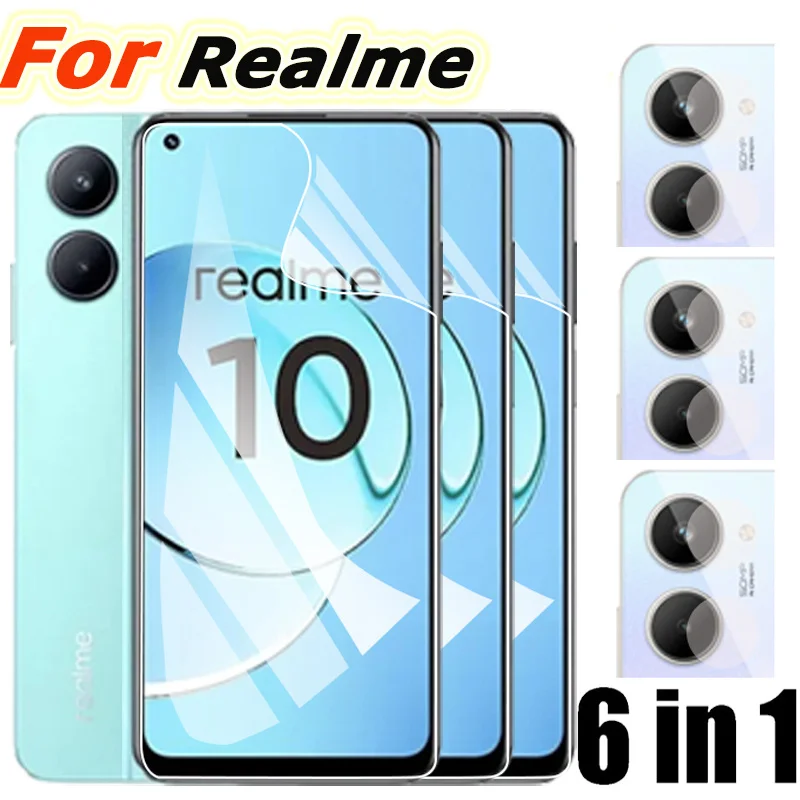 

realme c 53,realme 11 pro plus Idrogel pellicola for realme 10,realme c55 hydrogel film for realme 9 pro plus 9pro screen ptotector realme 11 realme 8 pro 8i 9i hidrogel realmi10 back & front soft glass realme-10