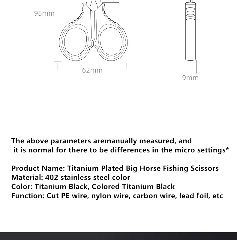 Description Picture 5 of itemTitanium Plated Fishing Scissors, Teeth, Sharp, PE Line, Lead Skin, Fishing Line, Slip Rope, 402 Stainless Steel Multifunctional