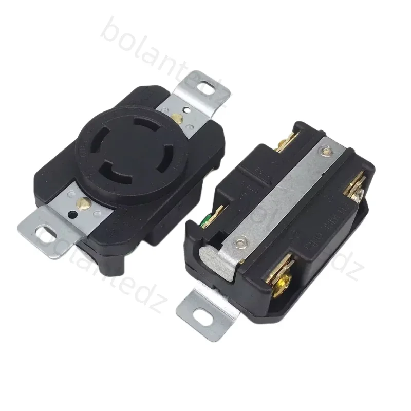 Black UL 30A 125V 250V NEMA L14-30P L14-30R Industrial twist lock power plug 4Pole panel Receptacle Connector Male female socket