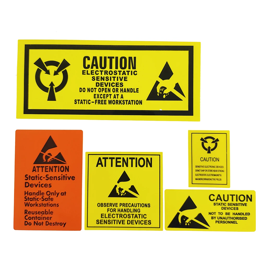 Sensitive Device Sticker 100pcs Static Sensitive Device Warning Stickers